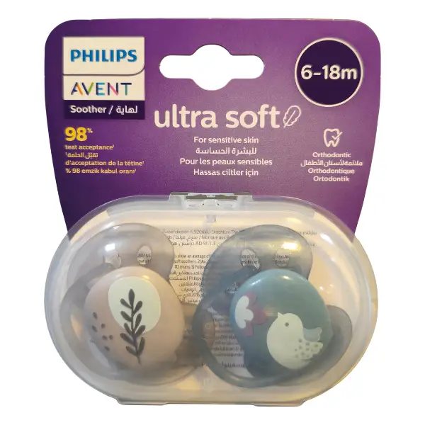 avent-ultra-soft-pacifier-6-18-months-bird-design