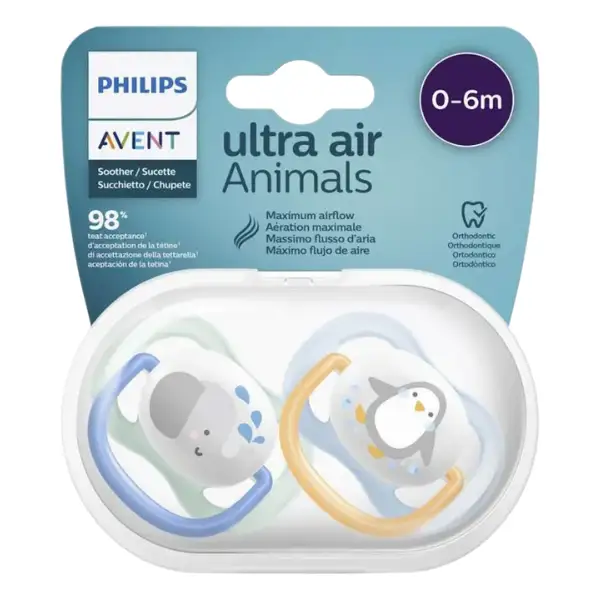philips-avent-ultra-air-pacifier-0-6-months-penguin-elephant